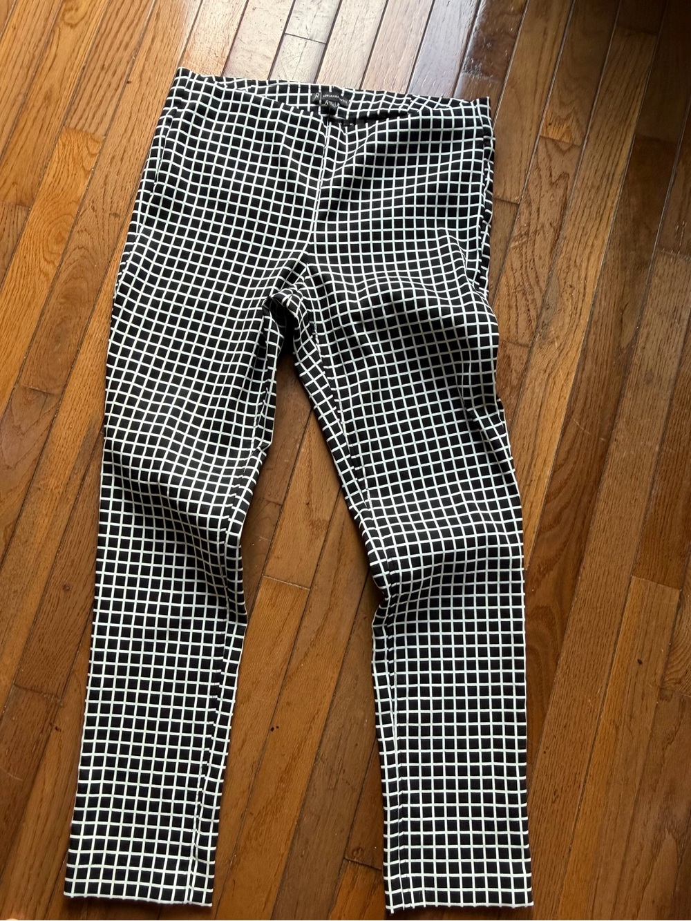 Adrianna Papell Black & White Grid Print women’s pants